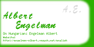 albert engelman business card